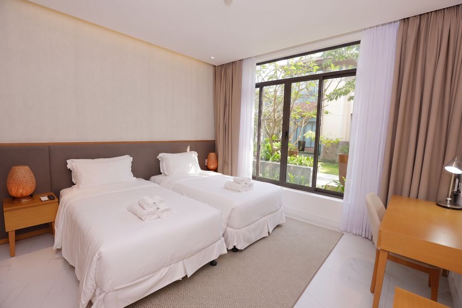 Twin bedroom in the garden villa