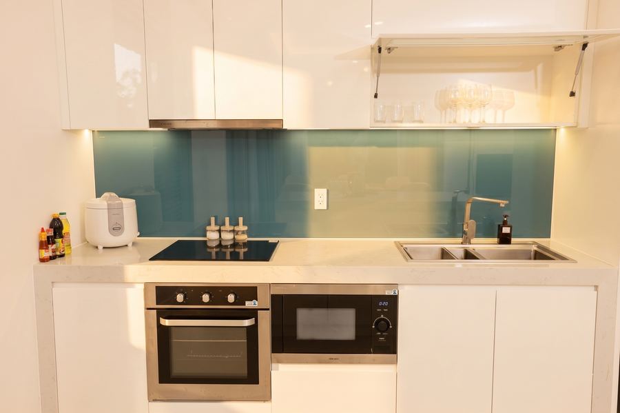 Full kitchen in the garden villa