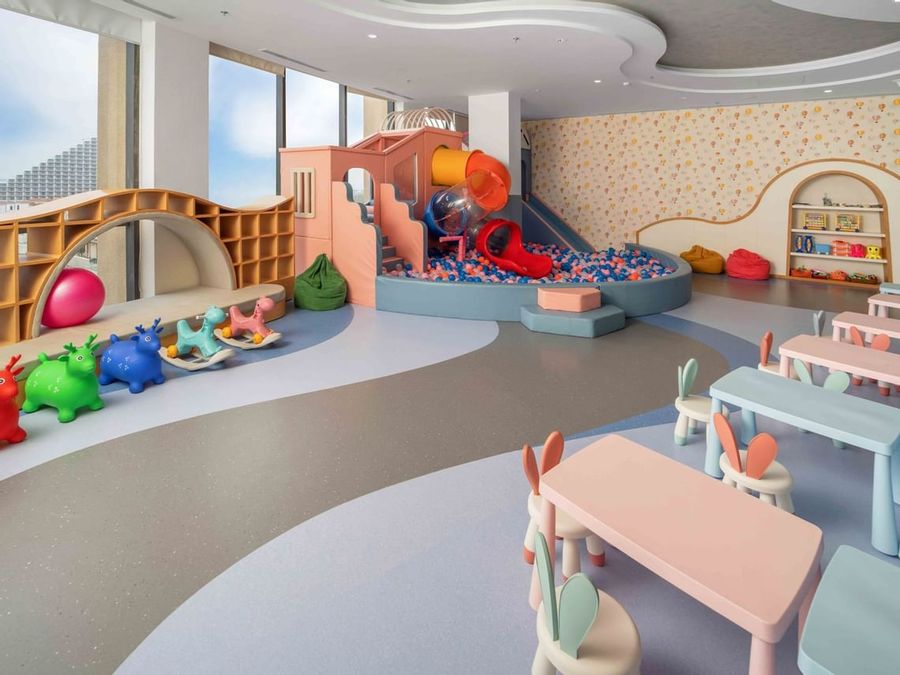 Resort kids' club with indoor playground